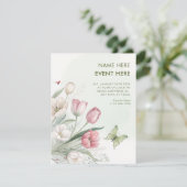 Bloemige aquarel elegant  kaart (Staand voorkant)