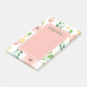 Bloemige Aquarel Gepersonaliseerde Post-it Notitie Post-it® Notes (Schuin)
