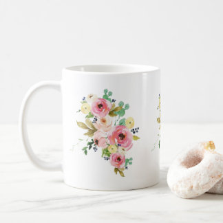 Bloemige Aquarel Keramische Mok