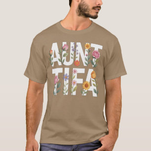 Bloemige Auntifa-vrienden T-shirt