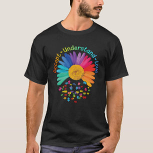 Bloemige Autisme Bewustzijn Madeliefje Bloem voor T-shirt