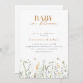 Bloemige baby In Bloom baby shower uitnodiging (Voorkant / Achterkant)