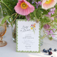 Bloemige Baby in Bloom Baby Shower Uitnodiging