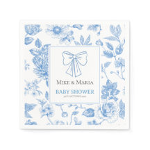 Bloemige baby jongen baby shower Papieren servet