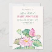 Bloemige baby shower kaart (Voorkant)
