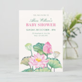 Bloemige baby shower kaart (Staand voorkant)