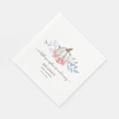 Bloemige Baby Shower Roze Rozen Pompoen Servet (Hoek)