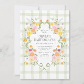 Bloemige Baby Shower Uitnodiging (Voorkant)