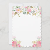 Bloemige babyshower uitnodiging (Achterkant)
