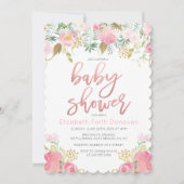 Bloemige babyshower uitnodiging (Voorkant)