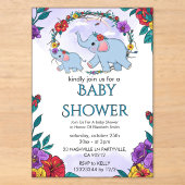 Bloemige babyshower uitnodiging 2026 (Voorkant)
