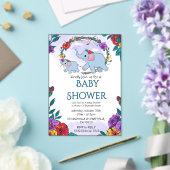 Bloemige babyshower uitnodiging 2026 (Insitu (Huwelijk))