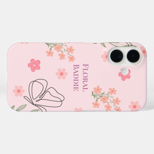 Bloemige Baddie Case-Mate iPhone Case (Achterkant (horizontaal))
