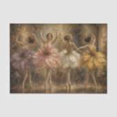 Bloemige Balletkwartet Decoupage Tissuepapier (Voorkant)