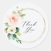 Bloemige bedankbrief enveloppe zegels feeststicker (Voorkant)