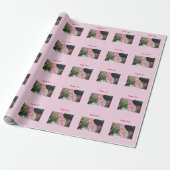 Bloemige bedankkaart cadeaupapier (Uitgerold)