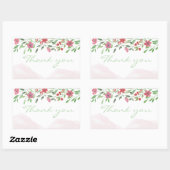 Bloemige bedanksticker 🌸 rechthoekige sticker (Vel)