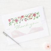 Bloemige bedanksticker 🌸 rechthoekige sticker (Envelop)