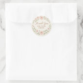 Bloemige Bedankt Label (Tas)