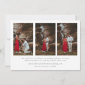 Bloemige bergklaproos bruiloft 3 foto's bewaar dat kaart (Achterkant)