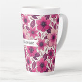 Bloemige Beste Moeder Ooit Latte Mok (Rechterhoek)