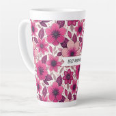 Bloemige Beste Moeder Ooit Latte Mok (Linkerhoek)