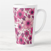 Bloemige Beste Moeder Ooit Latte Mok (Rechts)