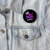 Bloemige Beste Moeder Ooit Ronde Button 5,7 Cm (In situ)
