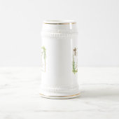 Bloemige bladBautizo Bautismo Doopnaamverzen Bierpul (Center)