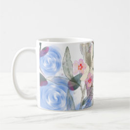Bloemige Bladeren Kunst – Elegante Bloemen en Bota Koffiemok
