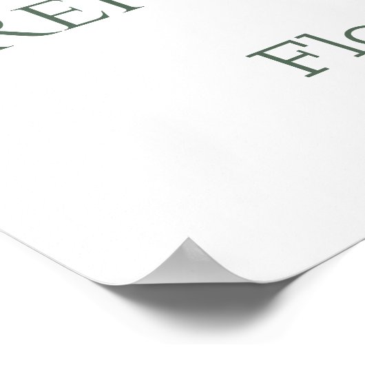 Bloemige, bladervolle welkomstbord voor repetitied poster (Hoek)