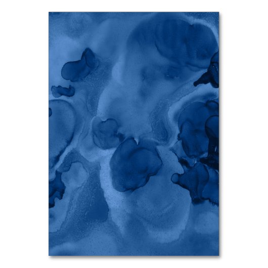Bloemige Blauwe Aquarel Ombre Navy Rozen Kaart (Achterkant)