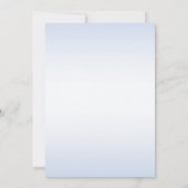 Bloemige Blauwe Bloemen Trouw Uitnodiging (Achterkant)