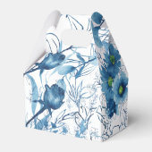 Bloemige blauwe dankjewel  bedankdoosjes (Achterkant)