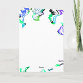 Bloemige Blauwe Witte Boho Zomer Lente Bruiloft (Achterkant)