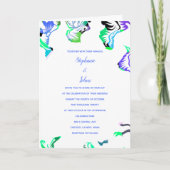 Bloemige Blauwe Witte Boho Zomer Lente Bruiloft (Voorkant)