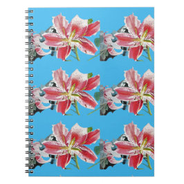 Bloemige bloem lelie notebook notitieboek