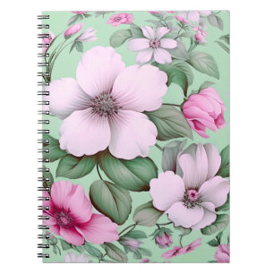 Bloemige bloem pastel kleur tuin natuur liefhebber notitieboek