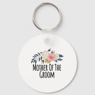 Bloemige Bloemen Grappige Moeder Van De Bruidegom Sleutelhanger