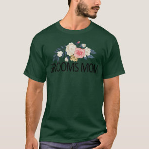 Bloemige Bloemen Waterverf Grappige Bruidegom Moed T-shirt