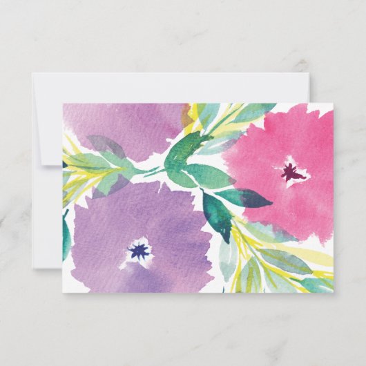 Bloemige bloesem ontvangstkaart kaart (Achterkant)