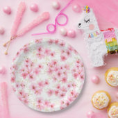 Bloemige Bloesem Print  Papieren Bordje (Feest)