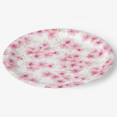 Bloemige Bloesem Print  Papieren Bordje (Gekanteld)