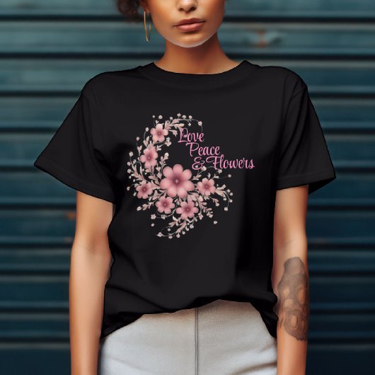Bloemige Bloesemwerveling T-shirt