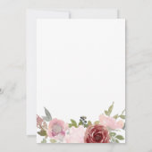 bloemige blos aangepaste naam felicitatie met het  kaart (Achterkant)