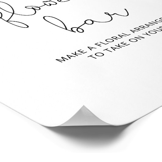 Bloemige blos roze Bloem bar Poster (Hoek)