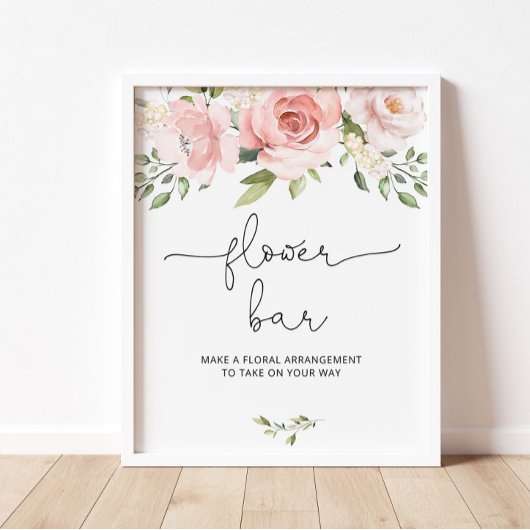 Bloemige blos roze Bloem bar Poster