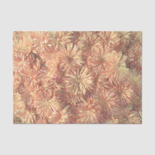 Bloemige Blos Roze Geel Chrysanthemum Decoupage Tissuepapier (Voorkant)