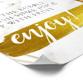 Bloemige Blozende Loof Bruids Brunch Mimosa Bar Bo Poster (Hoek)