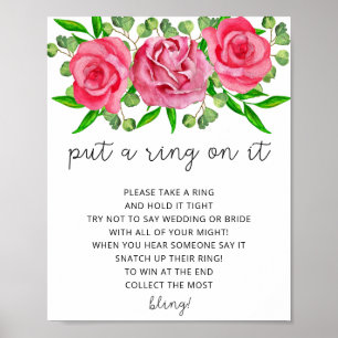 Bloemige blush doe een ring aan het spel poster